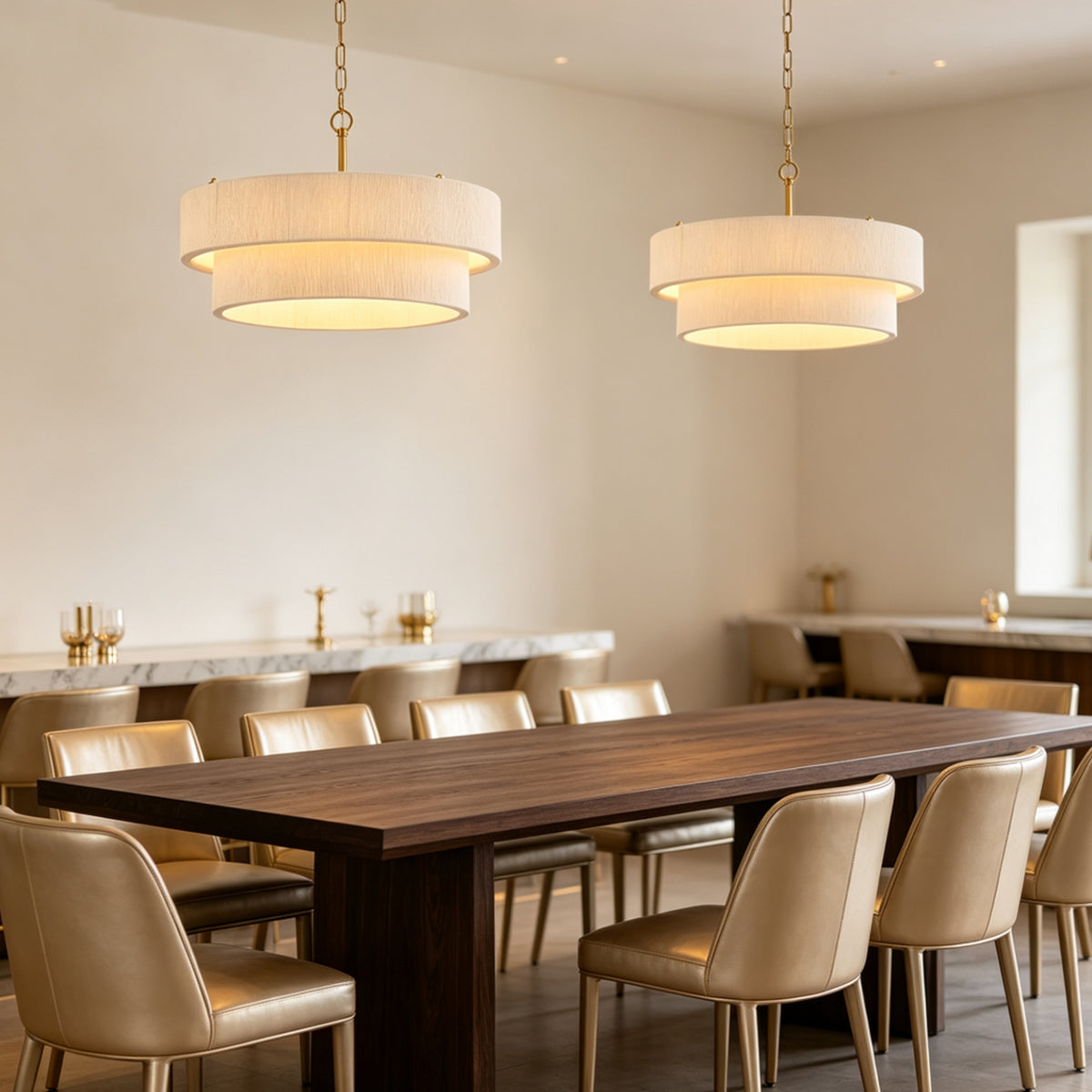Boho Drum Pendant Light Hand Woven Ceiling Chandelier for Dining Room Kitchen Island Cafe Hotel Decor
