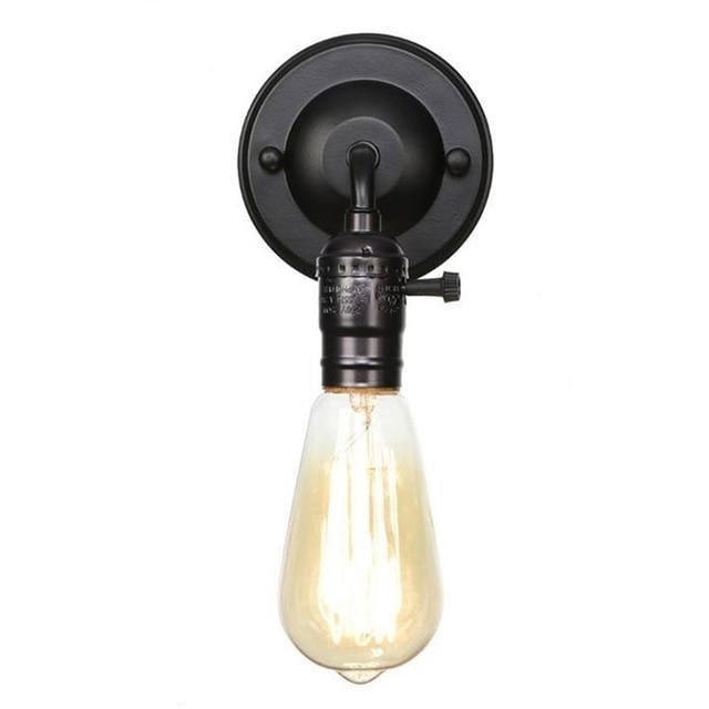 Pull chain switch scones led wall lights Chrome loft style retro vintage iron bedroom wall lamp bedside lampen stair wandlamp