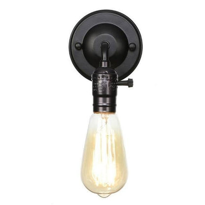 Pull chain switch scones led wall lights Chrome loft style retro vintage iron bedroom wall lamp bedside lampen stair wandlamp