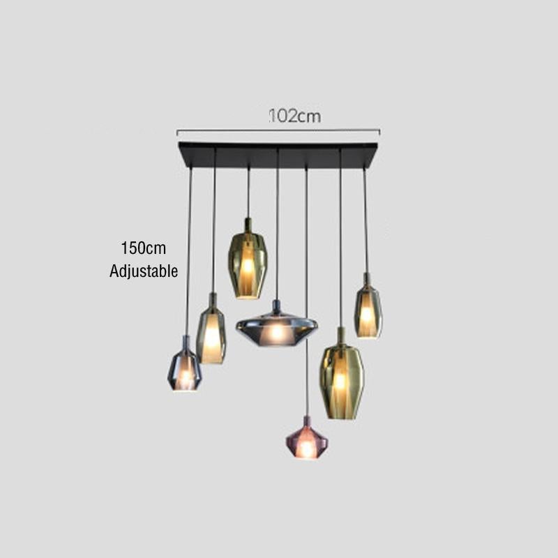Creative Stained Glass Chandelier Nordic Single-headed Chandelier