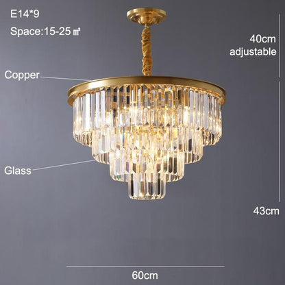 Copper Crystal Ceiling Lamp For Living Room Modern Led Ceiling Lights For Bedroom Home Ceiling Lamp Fixture Crystal Lustres