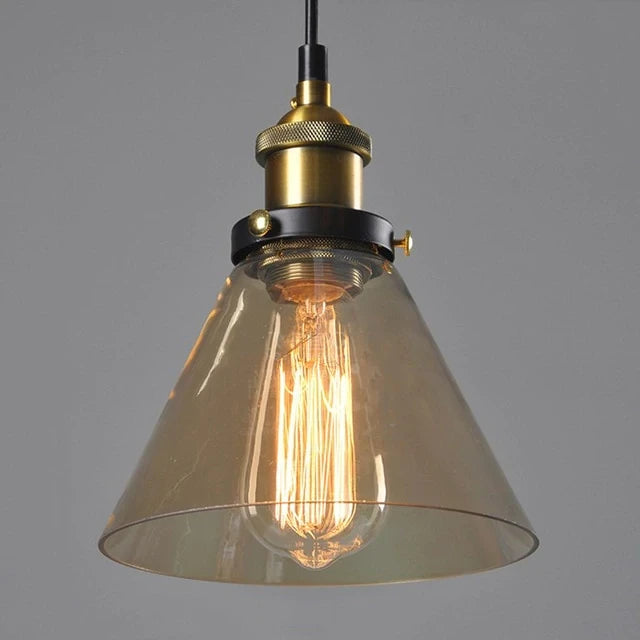 Vintage Pendant Lights Glass Pendant Lamps Loft Industrial Hang Lamp Smoky Grey Lamparas De Techo Colgante Modern Lustre Pendent