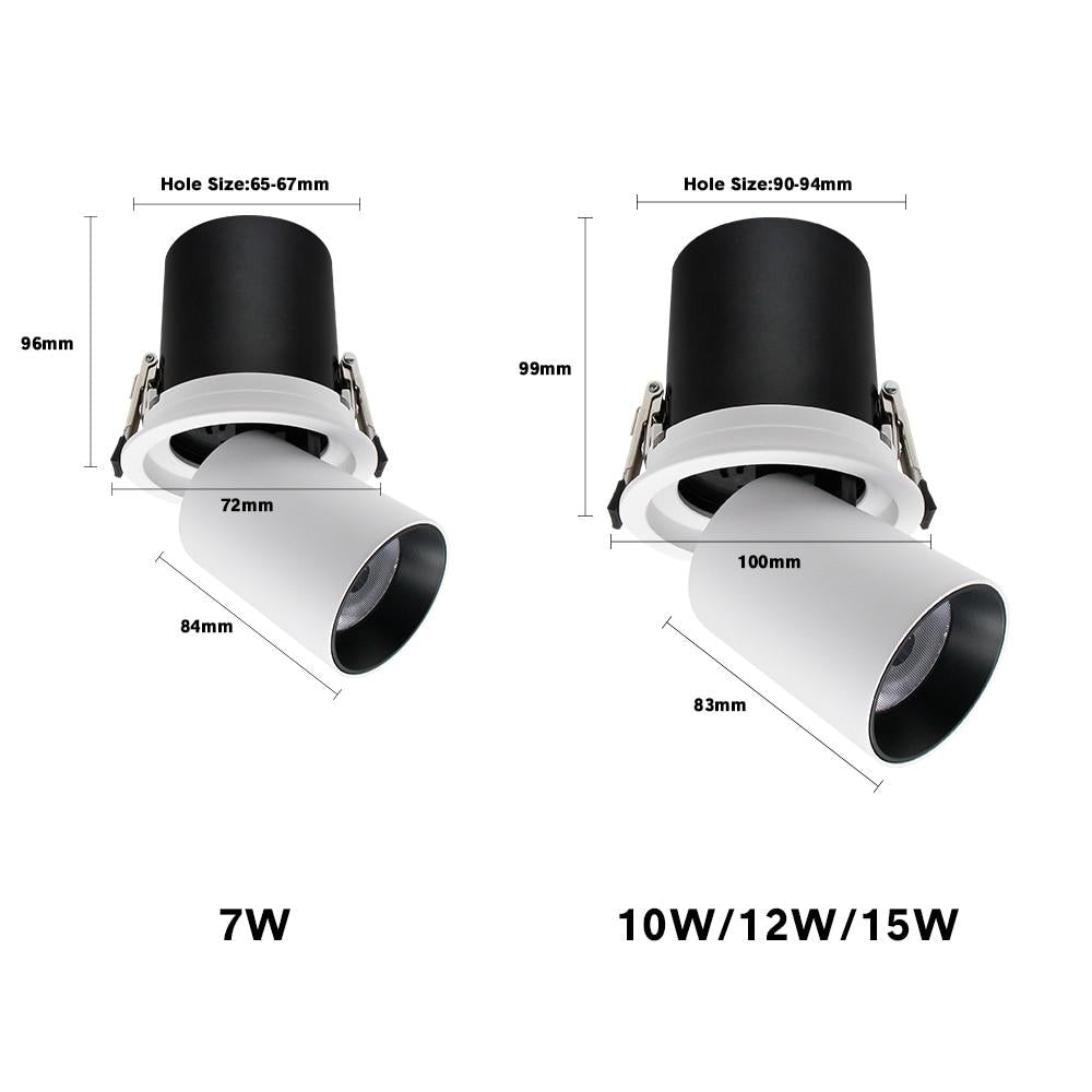 NEW LED spot lights embedded ceiling lamp 12W 10W 7W living room simple Nordic Adjustable and Rotate CREE COB downlight