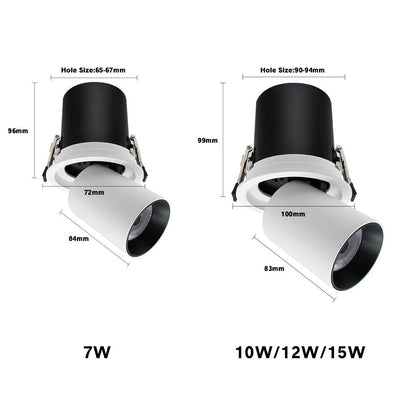 NEW LED spot lights embedded ceiling lamp 12W 10W 7W living room simple Nordic Adjustable and Rotate CREE COB downlight