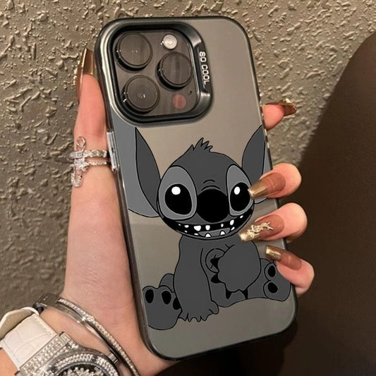 Cartoon Stitch Couple Case for iPhone 16 15 14 13 12 11 Pro Max Plus 16E X XR XS Max Hard Shockproof Bumper Back Cover