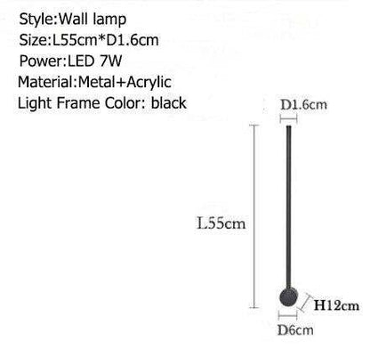 Modern LED Cylindrical Pendant Lights Background Strip Hanglamp Long Bar Luminarias Long-Line Bedroom Industrial Lamp