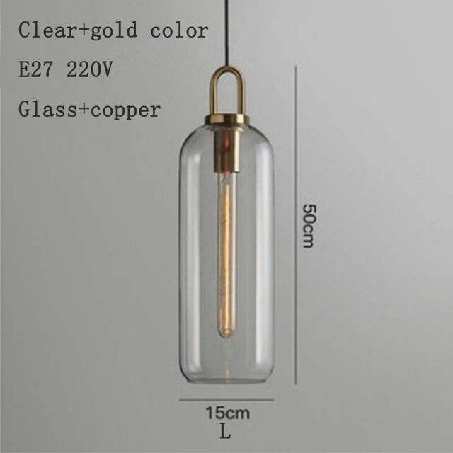 Nordic Modern Simple Glass Ball LED E27 Pendant Lights Interior Lighting Lamps Restaurant Bedroom Stair Decoration Hanging Light