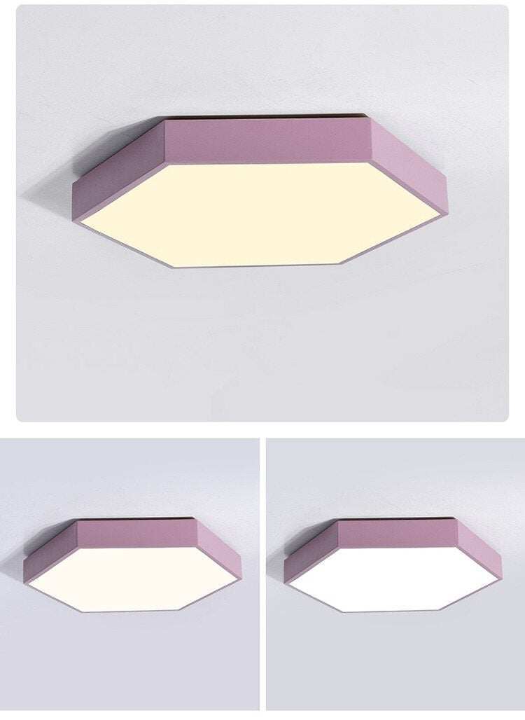 Ultrathin LED modern ceiling light hexagon Iron Acrylic indoor lamp kitchen bed room porch decoration light fixture