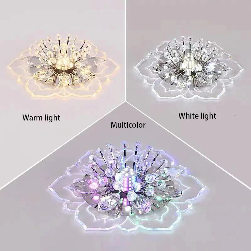 Spotlight led ceiling lamp embedded crystal downlight corridor lamp modern minimalist creative porch lamps