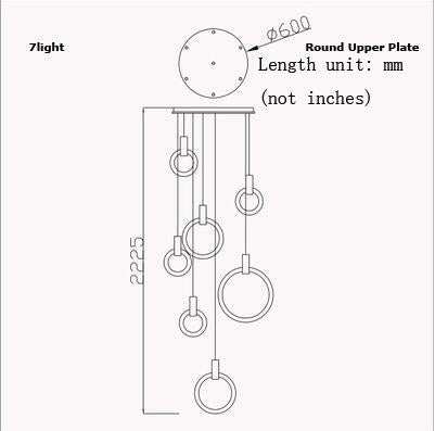LED Nordic Wooden Iron Acryl Rings DIY LED Lamp LED Light.Pendant Lights.Pendant Lamp.Pendant light For Dinning Room Foyer