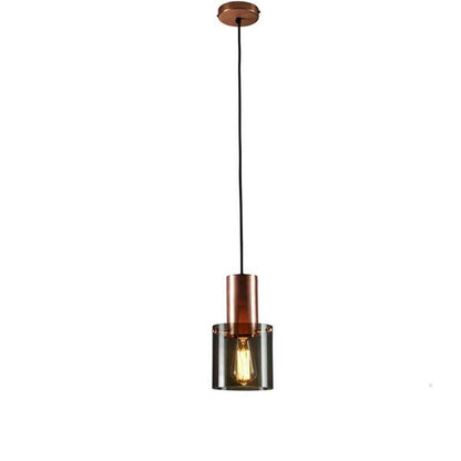 Modern Personality E14 Led Single Head Pendant Lamps Smoke Gray Glass Kitchen Bedroom Bedside Study Restaurant Hanging Light