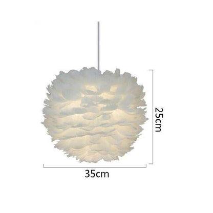 Pendant Lights E27 Feather Romantic Pendant Lamp For Bedroom Living Room Lighting HangLamp Goose Feather Suspension Luminaire
