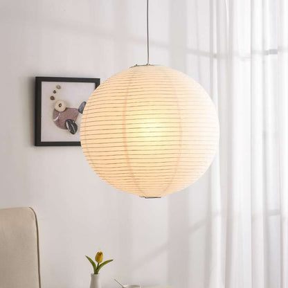 Wabi Sabi Wind Pendant Lights LED Akari Rice Paper Hanging Lamp for Living Dining Room Paper Handwoven Pendant Lamp