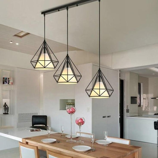 Modern Pendant Lamp Light,  Iron Frame Pendant Lights For Kitchen Island Dining Room Home Decoration Luminaire