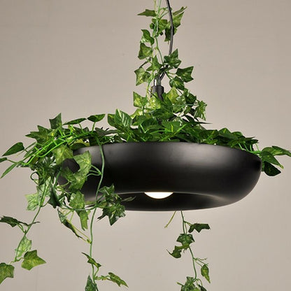 Modern Pendant Light Flower Pots Babylon Potted Plant Suspension Lamp For Growing Herbs Succulents Balcony Hanging Lamp
