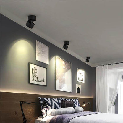 LED Surface Mounted Ceiling Light Foldable and 360 Degree Rotatable COB Background Light
