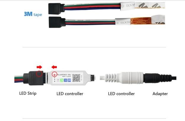 5050 SMD Bluetooth LED Strip Lights 30M 20M RGB LED LightFlexible Ribbon Waterproof Tape Diode DC 12V Bluetooth Control-1