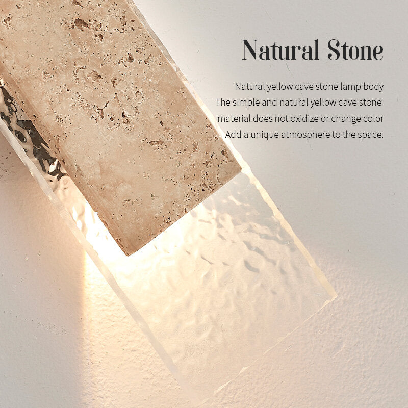 Outdoor Waterproof Wall Lamps Strip Natural stone Wall Lights 18W LED  Porch Wall Sconces  Bedroom Exterior Lighting Fixtures