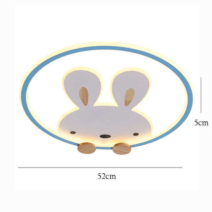 Light In The Bedroom Simple Modern Creative Cartoon Bunny Princess Room Lamp Led Ceiling Lamp