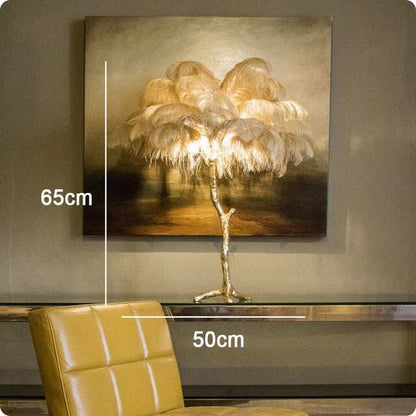 Nordic Luxury Ostrich Feather LED Floor Lamp Copper Brass/Resin Floor Light Art Deco Floor Lamps for Living Room Standing Light