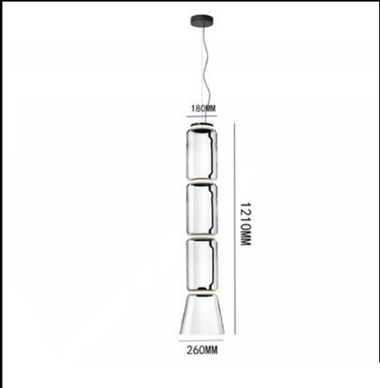 Modern Simple Glass Splicing Time Tunnel Restaurant Empty Chandelier