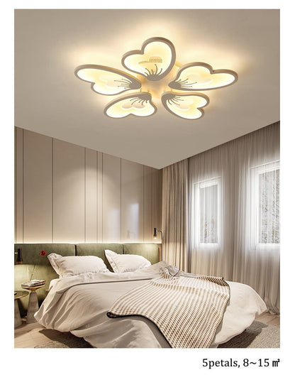 New Modern LED Ceiling Lights Flower Shape With Remote Control/ APP For  Living/Dining/Bed Room Kitchen Home Decoration Luxury