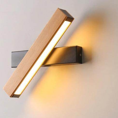Minimalist Black-and-white Wall Lamp Creative Modern Living Room Bedroom Staircase Rotation Adjustment Log LED Wall Lamp