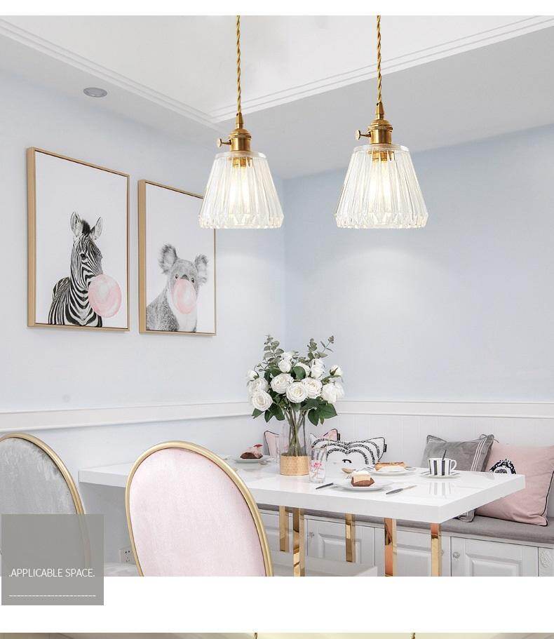 Glass Modern Pendant Light Kitchen Light Fixture Dining Room Vintage Hanging Lamp Bedside Hanglamp Vintage Luminaire