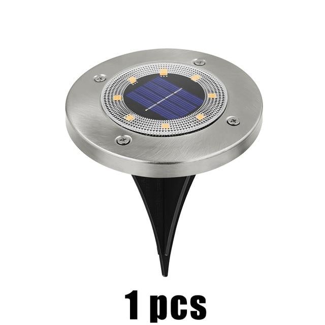 8 LED Outdoor Solar Garden Lights Waterproof In-Ground Light Solar Lamp Lighting for Pathway Yard Deck White/Warm White/RGB
