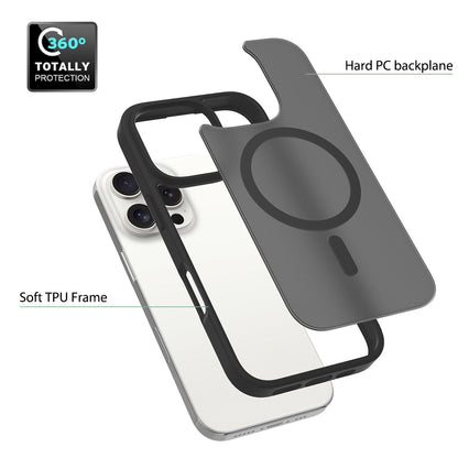 Translucent Matte Phone Case For iPhone 17 Pro Max Air 16E 15 Plus 16 Pro For Magsafe Wireless Charging Protector Cover