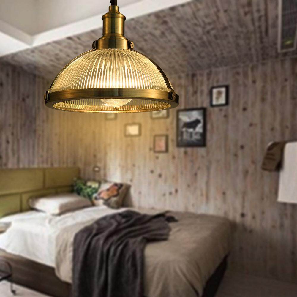 European American Industrial Retro Loft Vintage Pendant Lamp E27/E26 Edison Metal Glass Hanging Light For Bedroom Dining Room