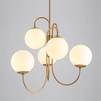 White Glass Pendant Light Loft Hanging Pendant Lamp Fixtures E27/E26 LED Hang Lights For Kitchen Restaurant Bar Lighting
