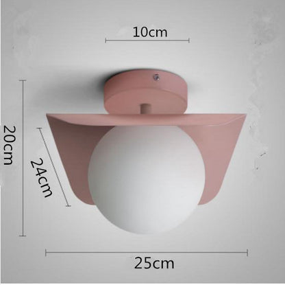 Creative Ceiling Lamp Contracted LED Glass Iron Indoor Light Decorate Lighting Restaurant Modern Light Fixture