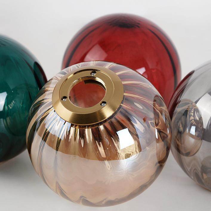 Colorful Glass Ball Bedroom Bedside Small Chandelier Creative Restaurant Bar Window Personality Post Modern Art Lamp Pendant Lamp