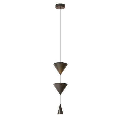 Nordic Restaurant Home LED Pendant Light Modern Black White Counter Conical Lamp