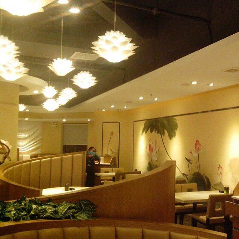 DIY PP lotus chandelier living room bedroom study restaurant cafe bar club chandelier personalized decorative lights