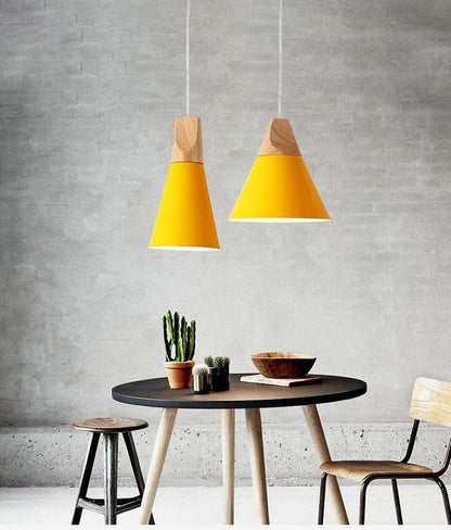 LED Pendant Lights Aluminum Wood Pendant Lamps E27 Modern Hang Lamp Kitchen Restaurant Bar bedroom living room light fixtures