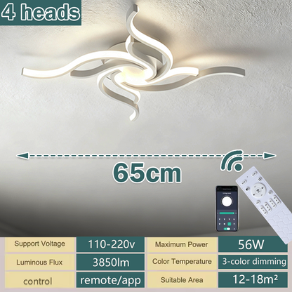 LED Ceiling Light Remote Control 3 Colors APP Dimming Lamp AC 110V 220V Aluminum For Living Room Bedroom
