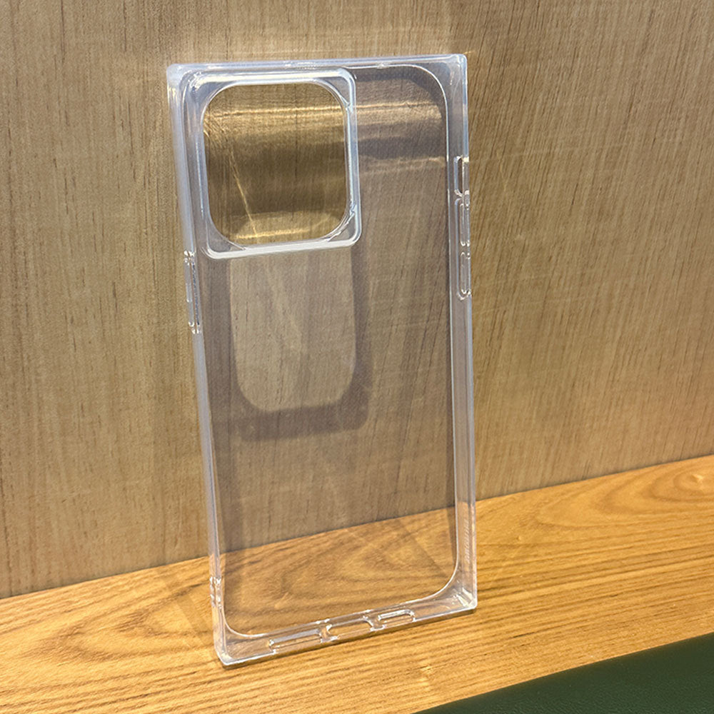 Luxury Ice Cube Square Soft Siicone Clear Case for iPhone 16 15 14 Pus 13 12 11 Pro Max Shockproof Crystal Rubber Phone Cover