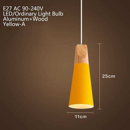 Nordic Modern Macaron Combination Wooden Pendant Lamp Loft Restaurant Cafe Decoration Pendant Light Bedroom Bedside Hanging Lamp