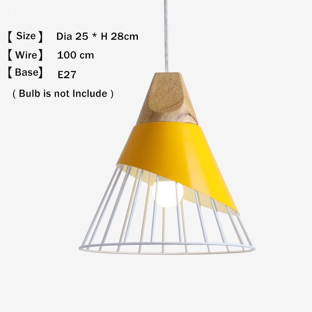 Modern Wood Pendant Lights led hang lamp Colorful Aluminum Pendant Lamps for Living room/Bedroom/Restaurant lights