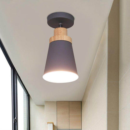 Nordic Wood Pendant Lamp Aisle Corridor Lamp Showroom Restaurant Macarons Lamps Loft/bar Home Decoration White Grey Green