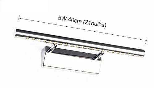 3W/5W/7W LED Wall light Bathroom Mirror warm white /white washroon wall Lamp fixtures Aluminum & Stainless Steel with switch