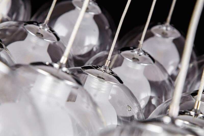 Nordic Modern LED Double-Deck Glass Ball Pendant Lights G4 Bulb Hall Lights