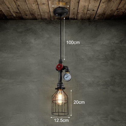 E26/E27 Retro Loft Style Pendant Lamp Water Pipe Industrial Vintage Fixtures Bar Dinning Room Living Room Lamp