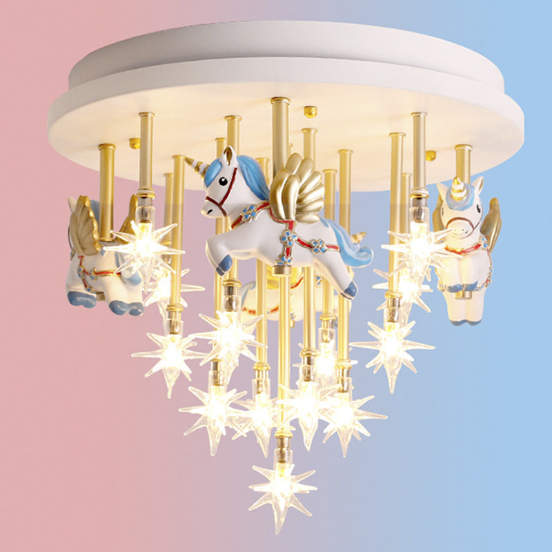 Creative Star Warm Children's Bedroom Ceiling Lamp