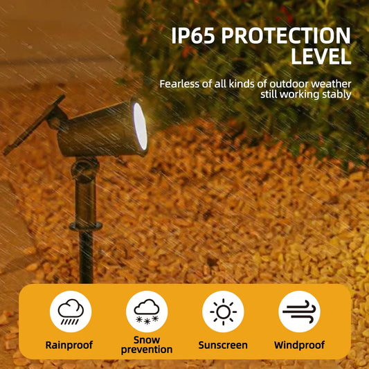 9 LED Solar Spot Lights IP65 Waterproof Outdoor RGB Solar Landscape Lights Brightness Adjustable