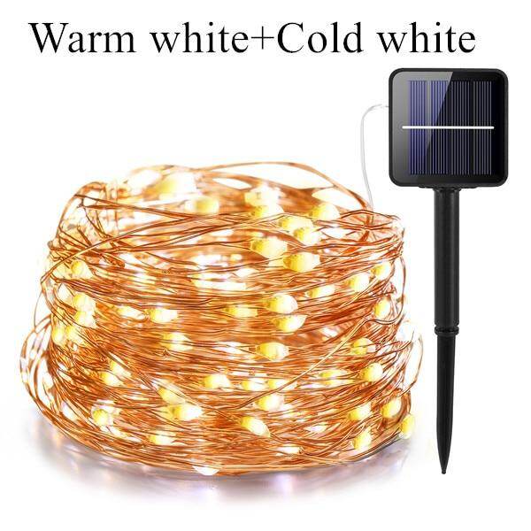 Dimmable 11m/21m/31m/51m  LED Outdoor Solar String Lights Fairy Holiday Christmas Party Garland Solar Garden Waterproof Lights