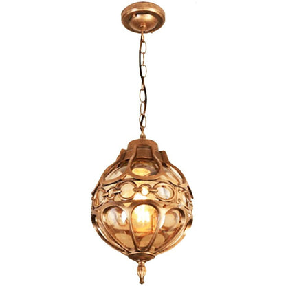 Vintage Glass Chandeliers Outdoor Pendant Lamp Balcony Grape Waterproof Aluminum E27 Bulb Garden Hanging Lamp Loft