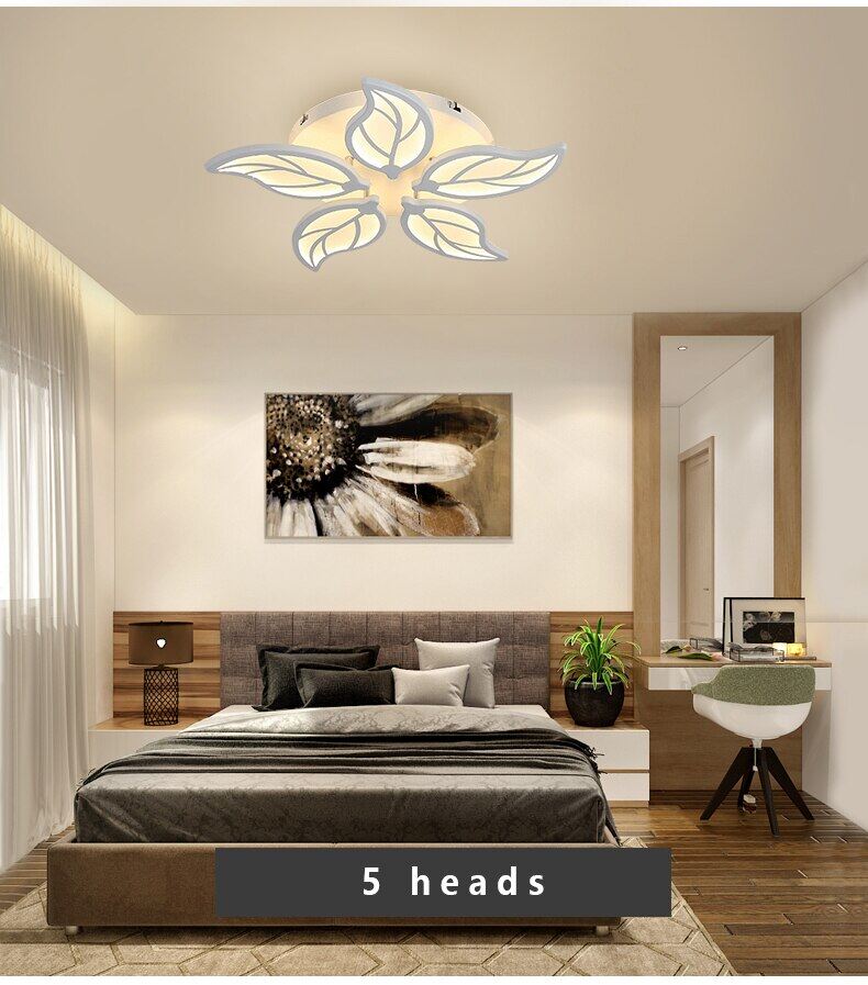 New Style Led Ceiling Light Leaf-shape For Living Room Study Room Bedroom Home Decoration Lamp Fixtures With APP Remote